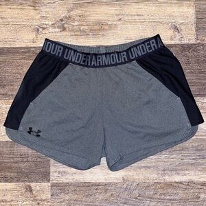 Under Armour Women's Athletic Shorts in Gray and Black